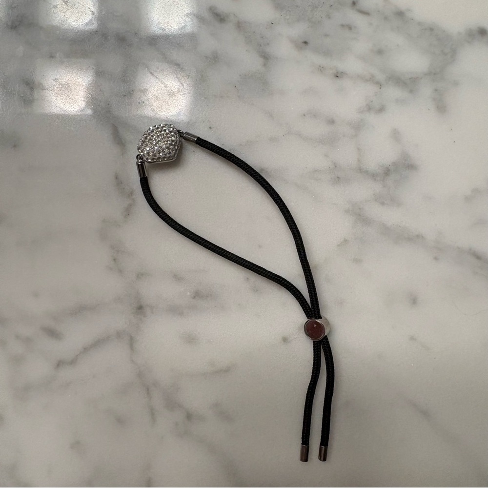 Swarovski Adjustable Cord Bracelet with Rhinestone Pendant